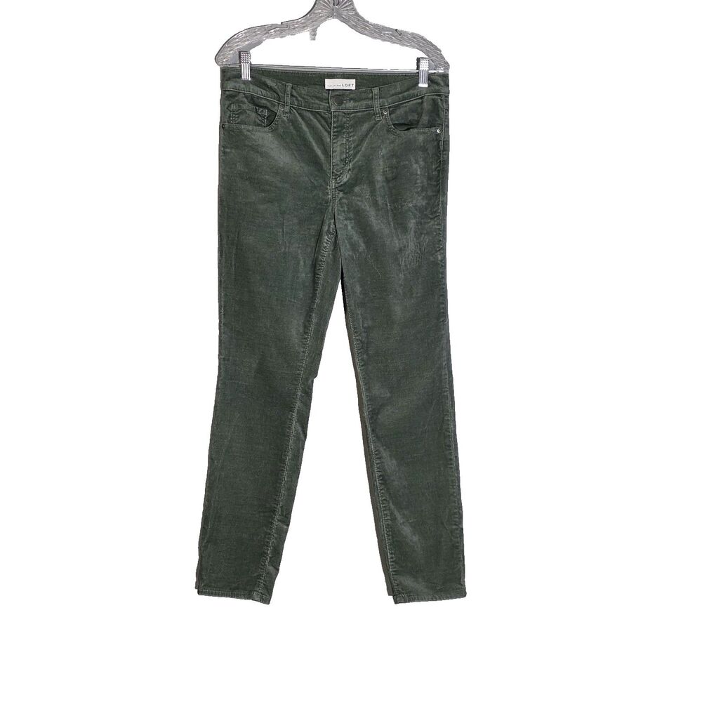 Loft Women's Green Corduroy Jeans Modern Skinny Fit Sz 29/8